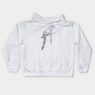 Stick figure parrot Kids Hoodie